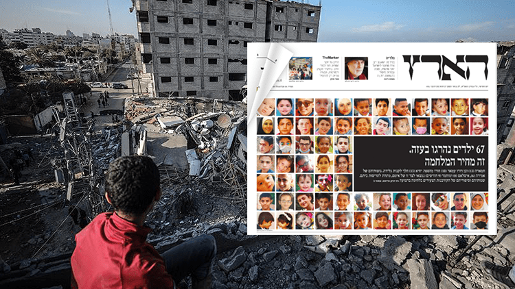İsrail gazetesinden öldürülen Filistinli çocuklar manşeti