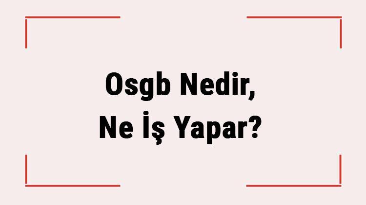 Osgb Nedir, Ne İş Yapar Ortak Sağlık Ve Güvenlik Birimi Belgesi Nasıl Alınır