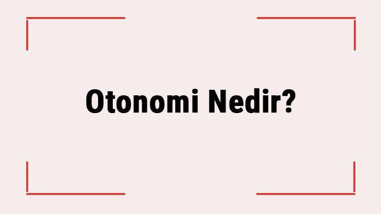 Otonomi Nedir Otonomi Anlamı Nedir