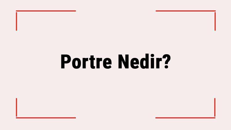 Portre Nedir Portre Ne Anlama Gelir Portre Türleri Ve Özellikleri