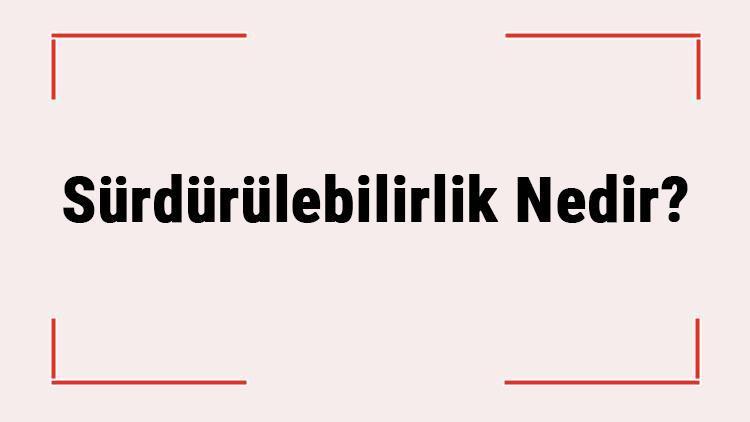 Sürdürülebilirlik Nedir Sürdürülebilirlik Kalkınma Nedir