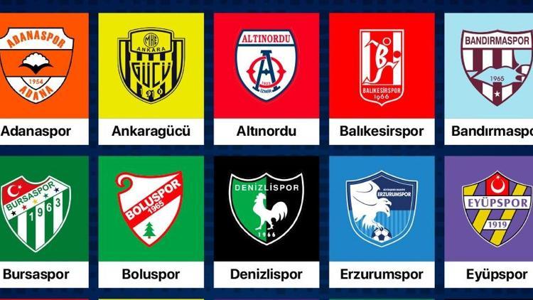 TFF 1. Ligde 2021 - 2022 sezonunda mücadele edecek 19 takım