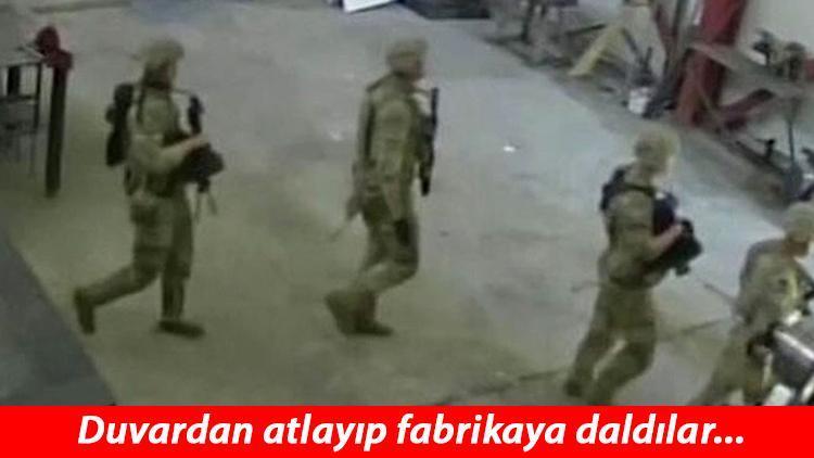 Şoke eden anlar... Tatbikat yaparken fabrikayı bastılar