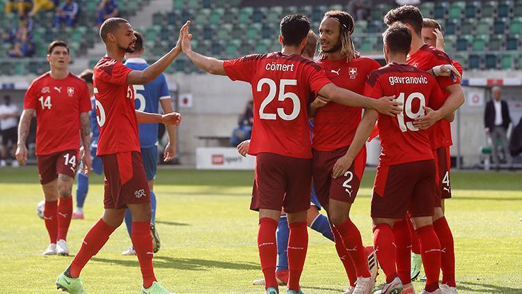 Türkiyenin EURO 2020deki rakibi İsviçreden 7 gollü galibiyet