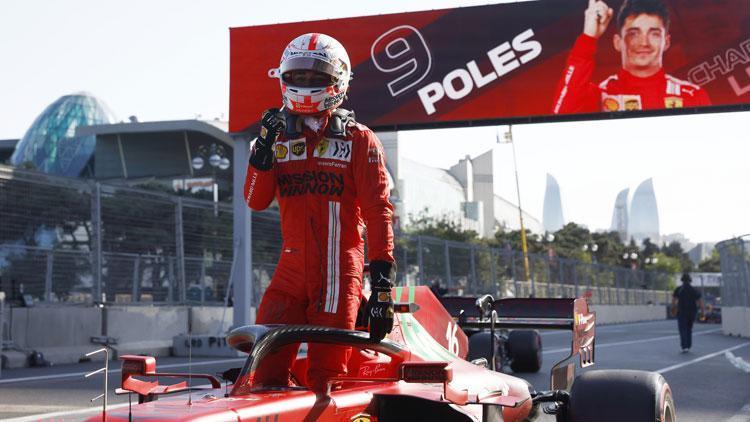 Formula 1 Azerbaycanda pole pozisyonu Leclercin