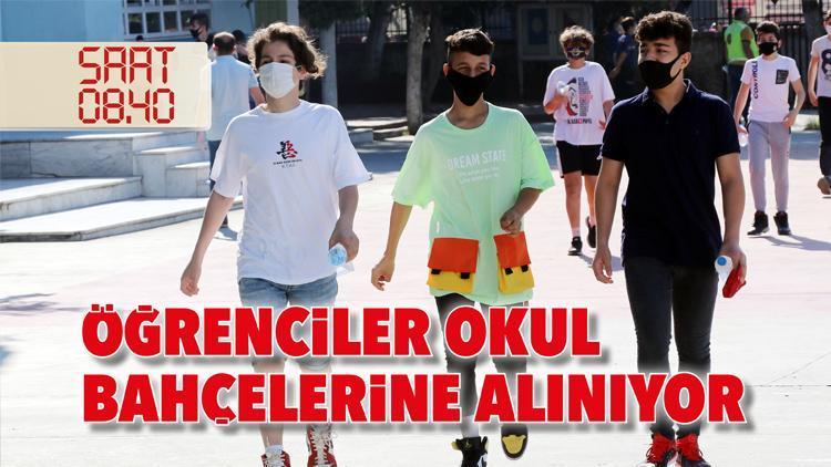 Öğrenciler okul bahçelerine alınıyor