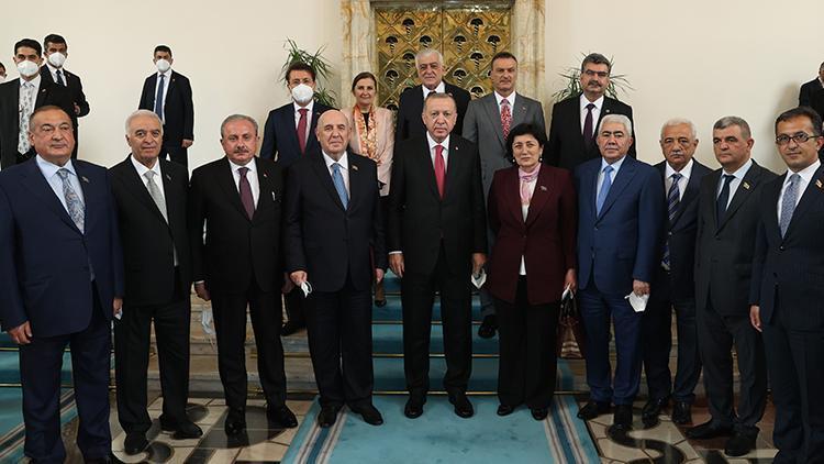 Cumhurbaşkanı Erdoğan, Azerbaycan Milli Meclisi heyetini kabul etti