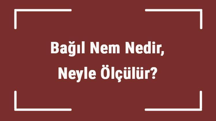 Bağıl Nem Nedir, Neyle Ölçülür Bağıl Nem En Fazla Nerede Bulunur Bağıl Nem İle Sıcaklık İlişkisi