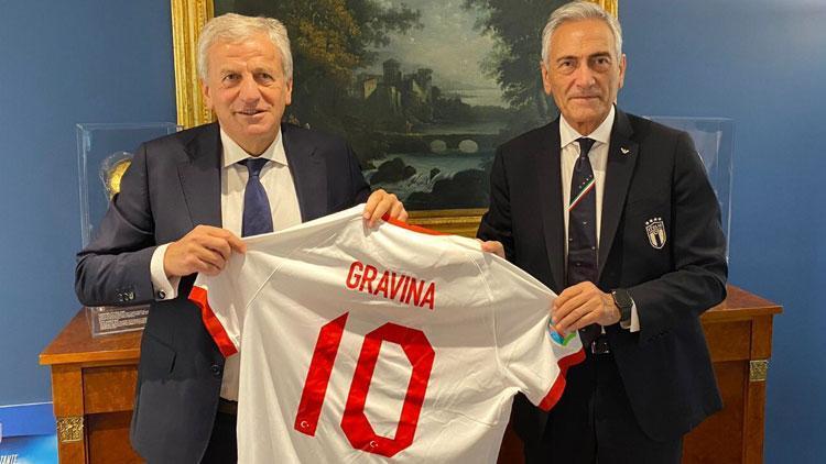 Servet Yardımcıdan İtalya Futbol Federasyonu Başkanı Gravinaya ziyaret