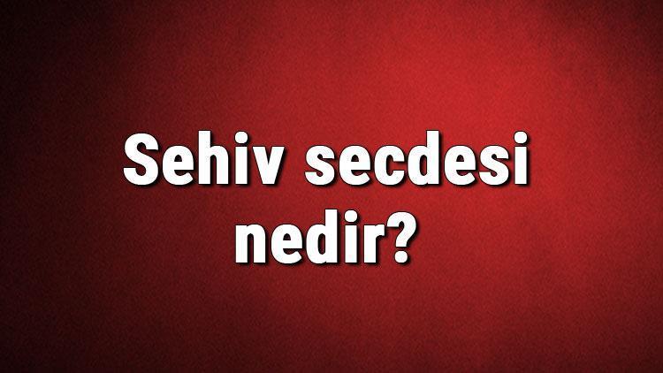 Sehiv secdesi nedir ve nasıl yapılır Sehiv secdesi neden yapılır ve gereken durumlar