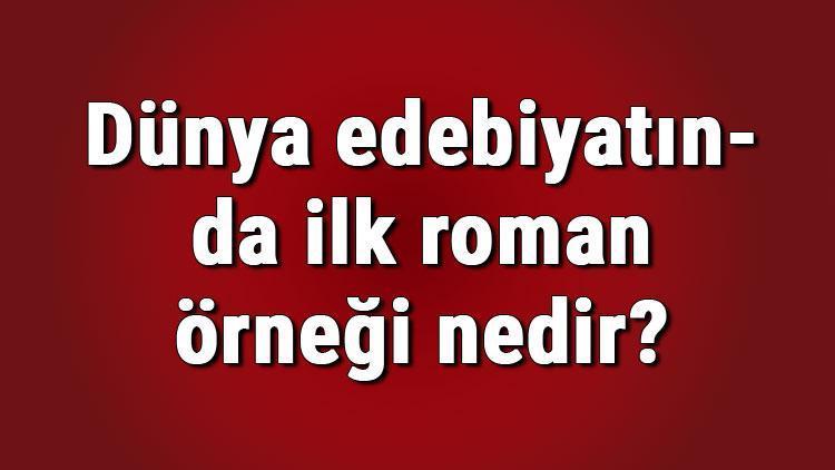 Dünya edebiyatında ilk roman örneği nedir Dünya edebiyatında ilk romanın yazarı kimdir