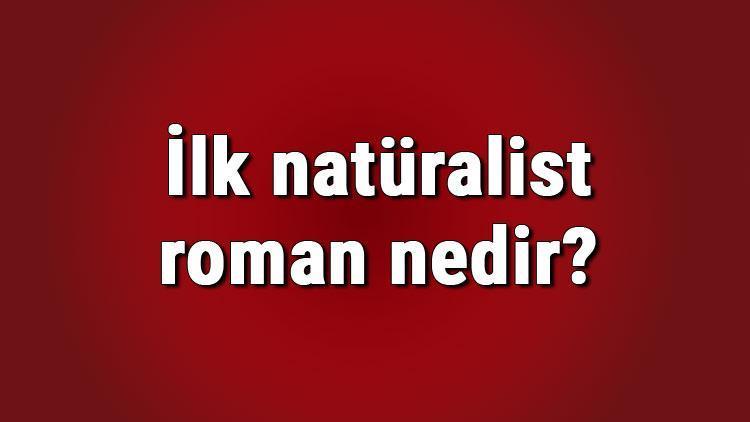 İlk natüralist roman nedir İlk natüralist roman yazarı kimdir Türk edebiyatında ilk natüralist roman hangisidir