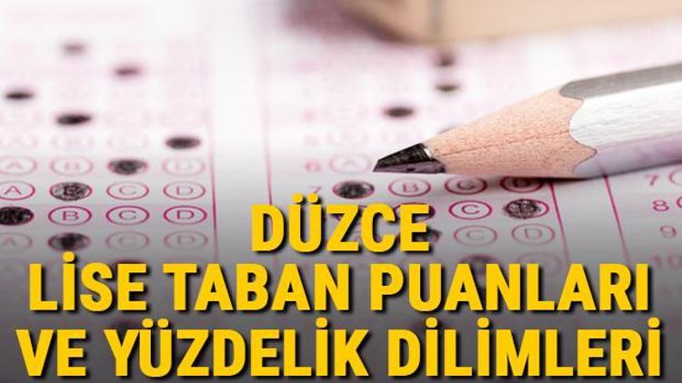 Düzce lise taban puanları 2021 Düzce Anadolu, İmam Hatip, Fen Lisesi LGS yüzdelik dilimleri ve taban puanları bilgileri