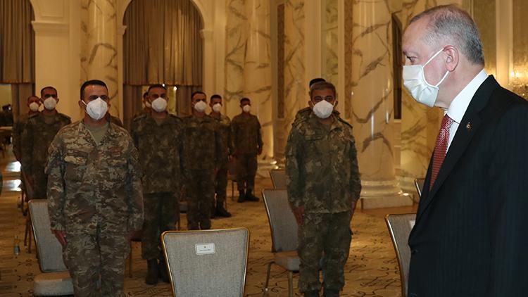 Cumhurbaşkanı Erdoğan, Azerbaycan Görev Grubundaki askerleri kabul etti