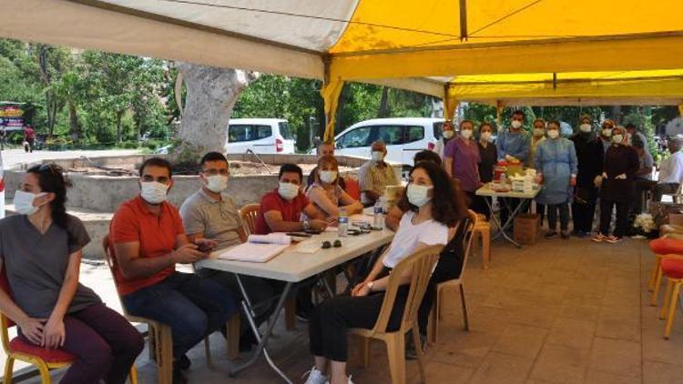 Gaziantep’te aşı çadırı kuruldu