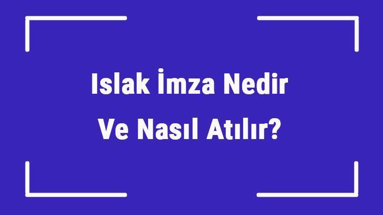 Islak İmza Nedir Ve Nasıl Atılır Islak İmza Nasıl Alınır Ve Taratılır