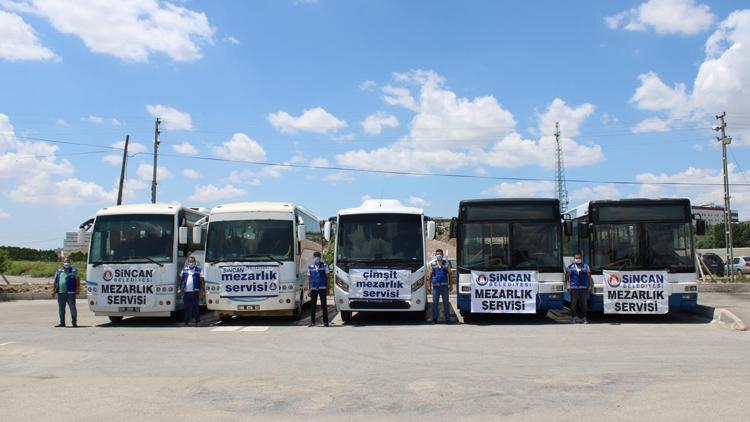 Sincan’da servisle mezarlık ziyareti