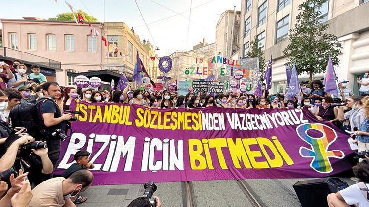 Kadınlardan İstanbul Sözleşmesi protestosu