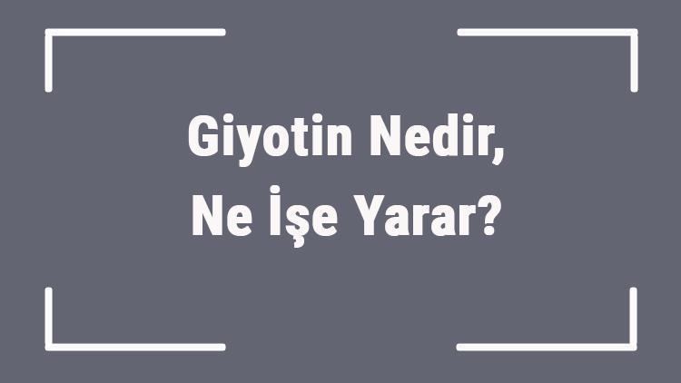 Giyotin Nedir, Ne İşe Yarar Giyotin Ne Zaman İcat Edildi