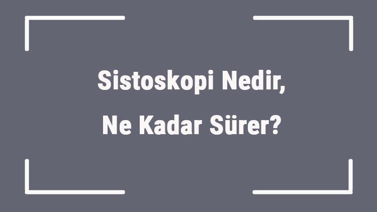 Sistoskopi Nedir, Ne Kadar Sürer Sistoskopi Nereden Ve Nasıl Çekilir