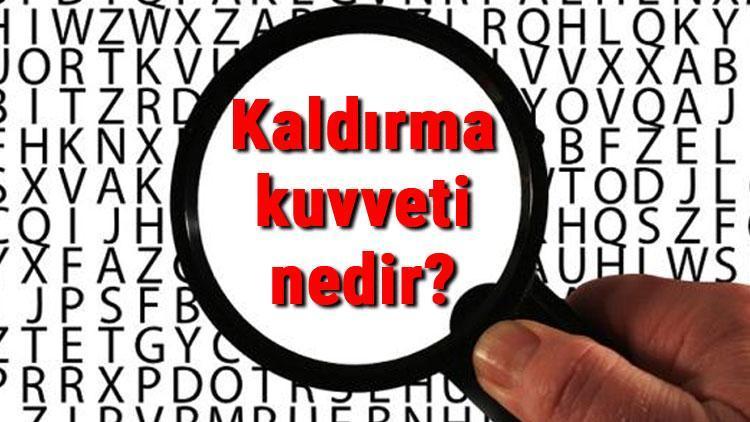 Kaldırma kuvveti nedir ve nelere bağlıdır Kaldırma kuvveti formülü ve konu anlatımı