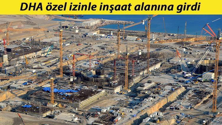 DHA, Akkuyu NGSnin inşaat alanında çalışmaları görüntüledi