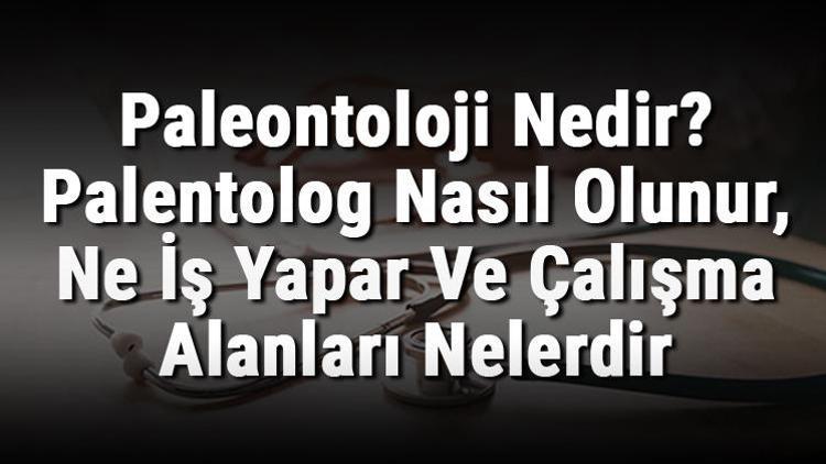 Paleontoloji Nedir Palentolog Nasıl Olunur, Ne İş Yapar Ve Çalışma Alanları Nelerdir