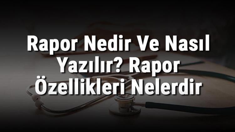 Rapor Nedir Ve Nasıl Yazılır Rapor Özellikleri Nelerdir