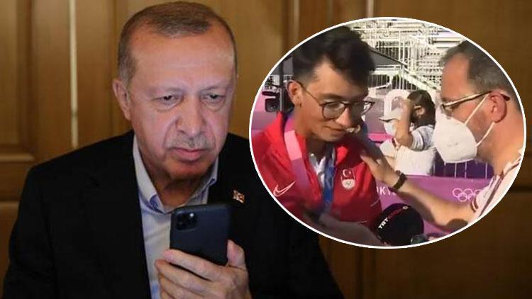 Cumhurbaşkanı Erdoğandan altın madalya kazanan Mete Gazoza tebrik telefonu