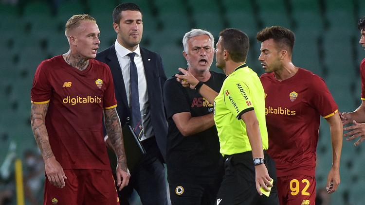 Olaylı Real Betis - Roma maçında tam 7 gol Jose Mourinho kırmızı kart gördü