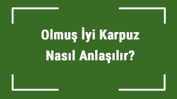 Olmuş İyi Karpuz Nasıl Anlaşılır Tatlı, Kabak Ve Bozuk Karpuz Nasıl Ayırt Edilir