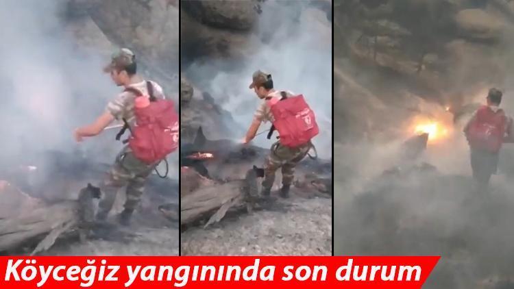 Son dakika... Muğlanın Köyceğiz ilçesindeki yangında son durum Alevler Denizli sınırına yaklaştı