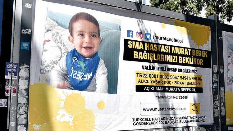 SMA hastası minik Murat’a billboardlu destek