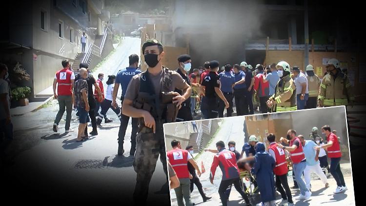 Beyoğlunda inşaatta yangın paniği