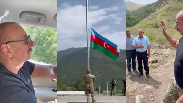 Aliyev Ermenistan işgalinden kurtarılan Laçın ve Kelbeceri ziyaret etti