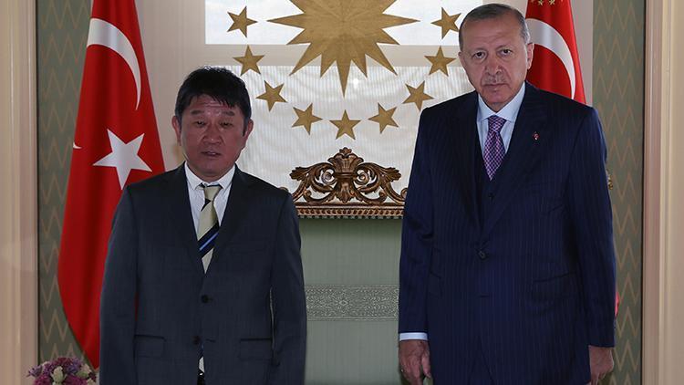 Cumhurbaşkanı Erdoğan, Japonya Dışişleri Bakanı Motegiyi kabul etti