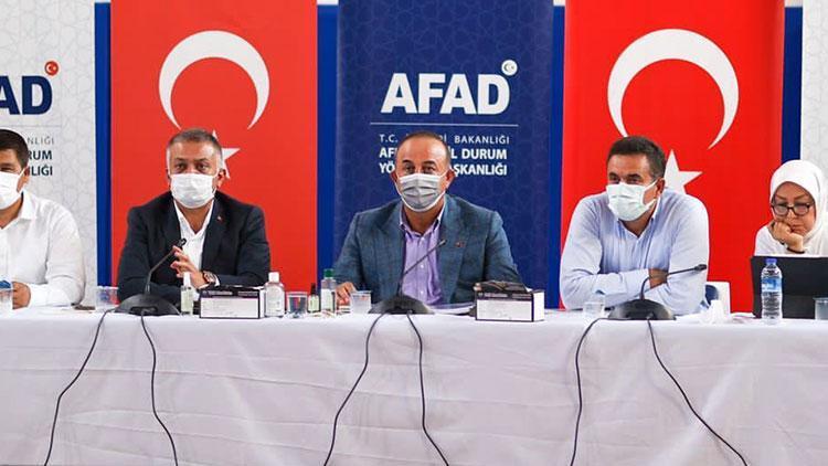 Bakan Çavuşoğlu, Manavgatta AFAD Koordinasyon Toplantısına katıldı