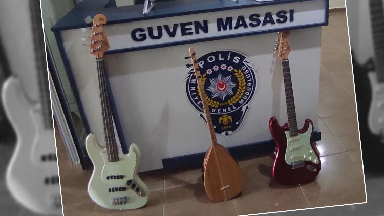 Vanda elektrogitar ve bağlama çalan şüpheli, yakalandı