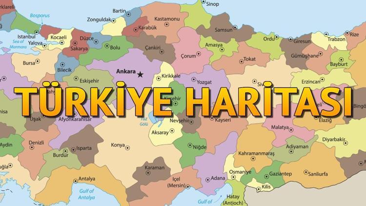 Türkiye Haritası 2023: Türkiye Siyasi Haritası ve Türkiye Fiziki Haritası - Şehirler, Bölgeler, Göller ve Türkiyenin Komşuları İsimleri ile Listesi (Büyük & Renkli)