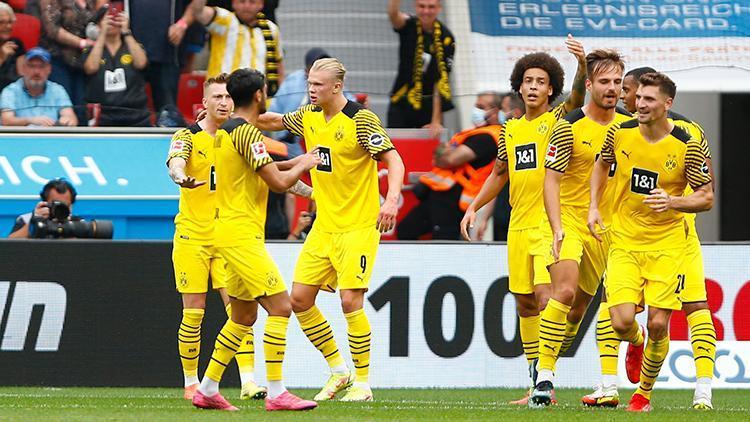 Borussia Dortmund, Erling Haalandın yıldızlaştığı maçta Bayer Leverkuseni mağlup etti