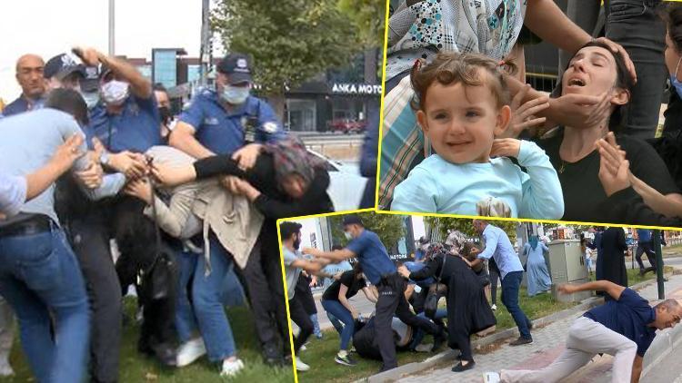 Keşif sırasında ortalık karıştı Polis biber gazıyla müdahale etti