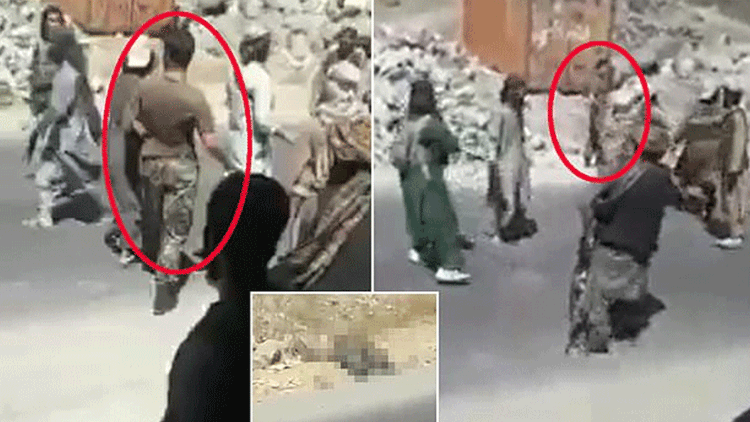 Son dakika: Kan donduran görüntüler ortaya çıktı... Talibandan yol ortasında infaz