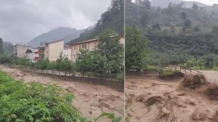 Giresun’da sağanak yağış nedeniyle 1 köyde eğitime ara verildi