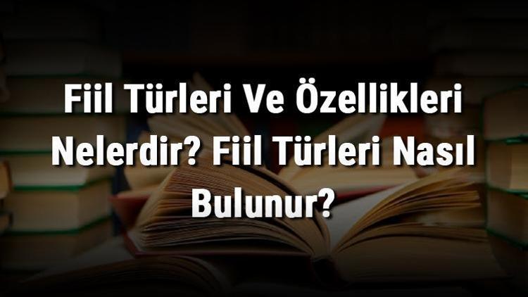 Fiil Türleri Ve Özellikleri Nelerdir Fiil Türleri Nasıl Bulunur