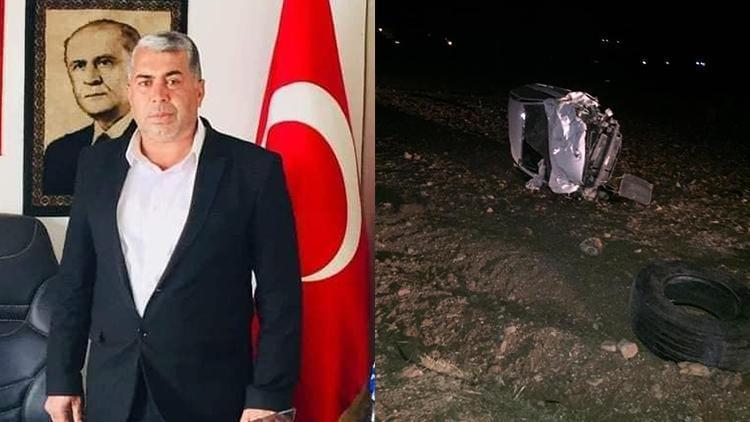Gaziantepte MHP ilçe başkanı kazada hayatını kaybetti