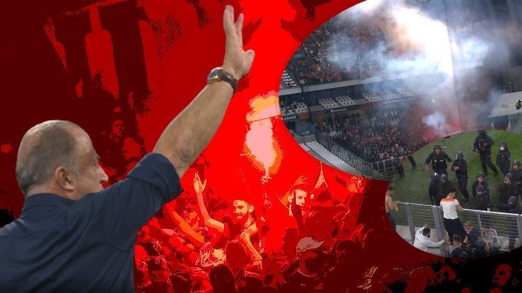 Marsilya - Galatasaray maçında tribünler karıştı