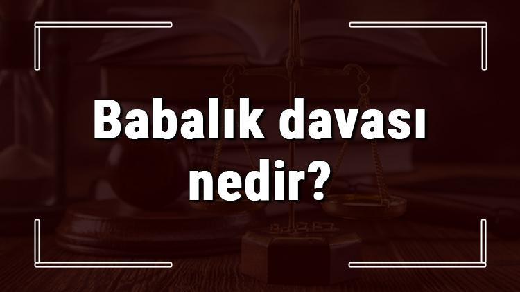 Babalık davası nedir, nerede ve nasıl açılır Babalık davasını kimler açabilir ve ne kadar sürer