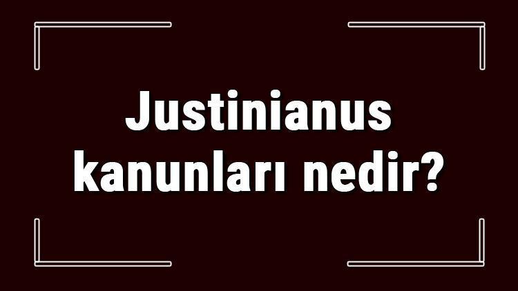 Justinianus kanunları nedir ve özellikleri nelerdir Justinianus kanunlarının maddeleri