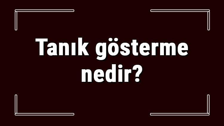 Tanık gösterme nedir ve alıntı yapma ile farkı nasıldır Tanık gösterme örnekleri ve cümleleri ile konu anlatımı