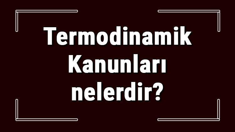 Termodinamik Kanunları nelerdir ve isimleri nedir Termodinamik Yasaları ve açıklamaları